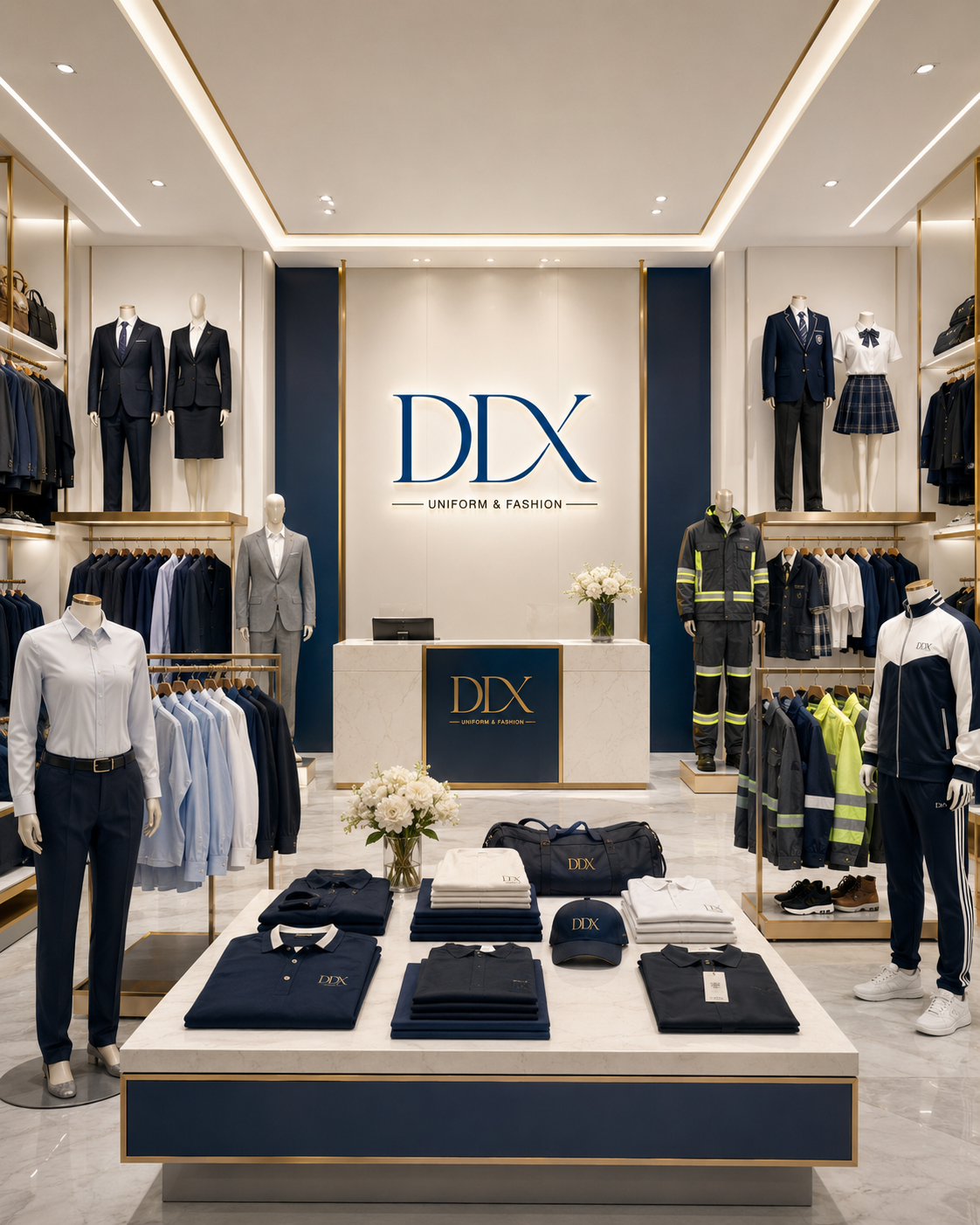 DDX Showroom — Trưng bày sản phẩm đồng phục